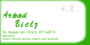 arpad bielz business card